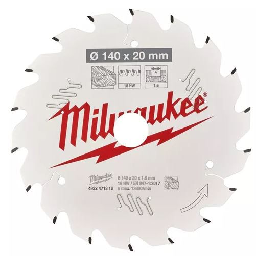 Metall Kreissägeblatt 184 mm 30 mm Z54 - Milwaukee, für Holz / ALU