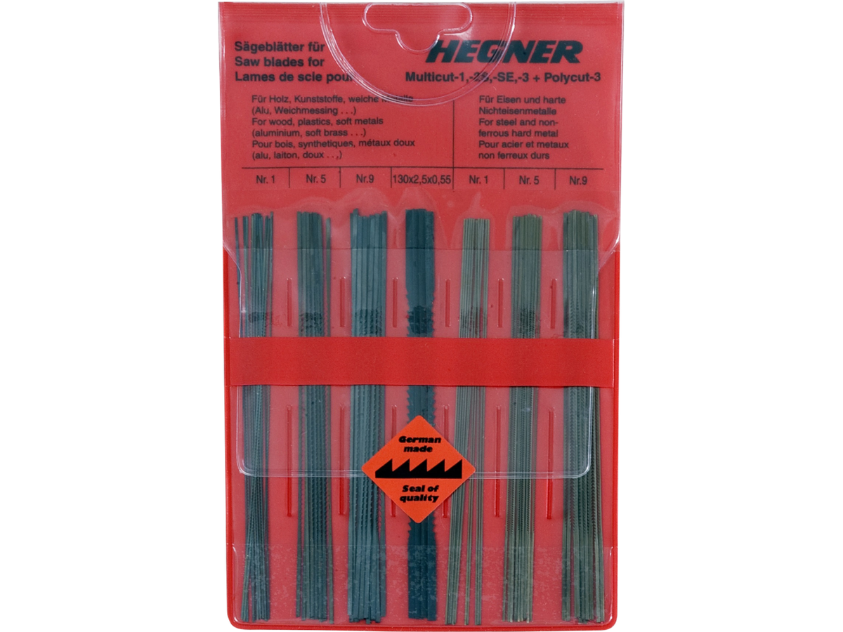 Sägeblätter HEGNER (Holz + Stahl) - 76-tlg. Sägeblatt-Länge 130mm
