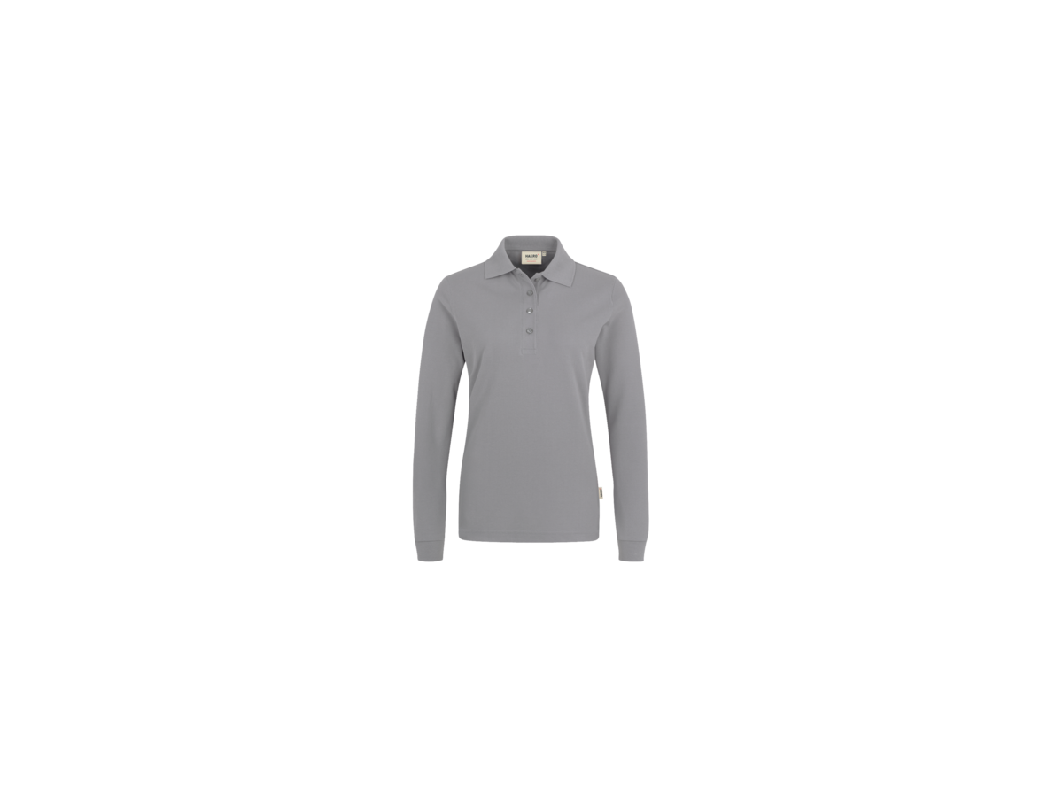 Damen-Longsl.-Polosh. Perf. XS titan - 50% Baumwolle, 50% Polyester