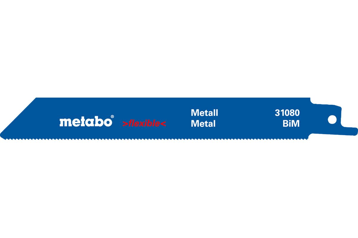 Säbelsägeblatt METABO 150x0.9 mm, 5 Stk. - Flexible Metall, 1.4 mm/18 TPI