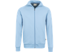 Sweatjacke College Gr. XL, eisblau - 70% Baumwolle, 30% Polyester, 300 g/m²