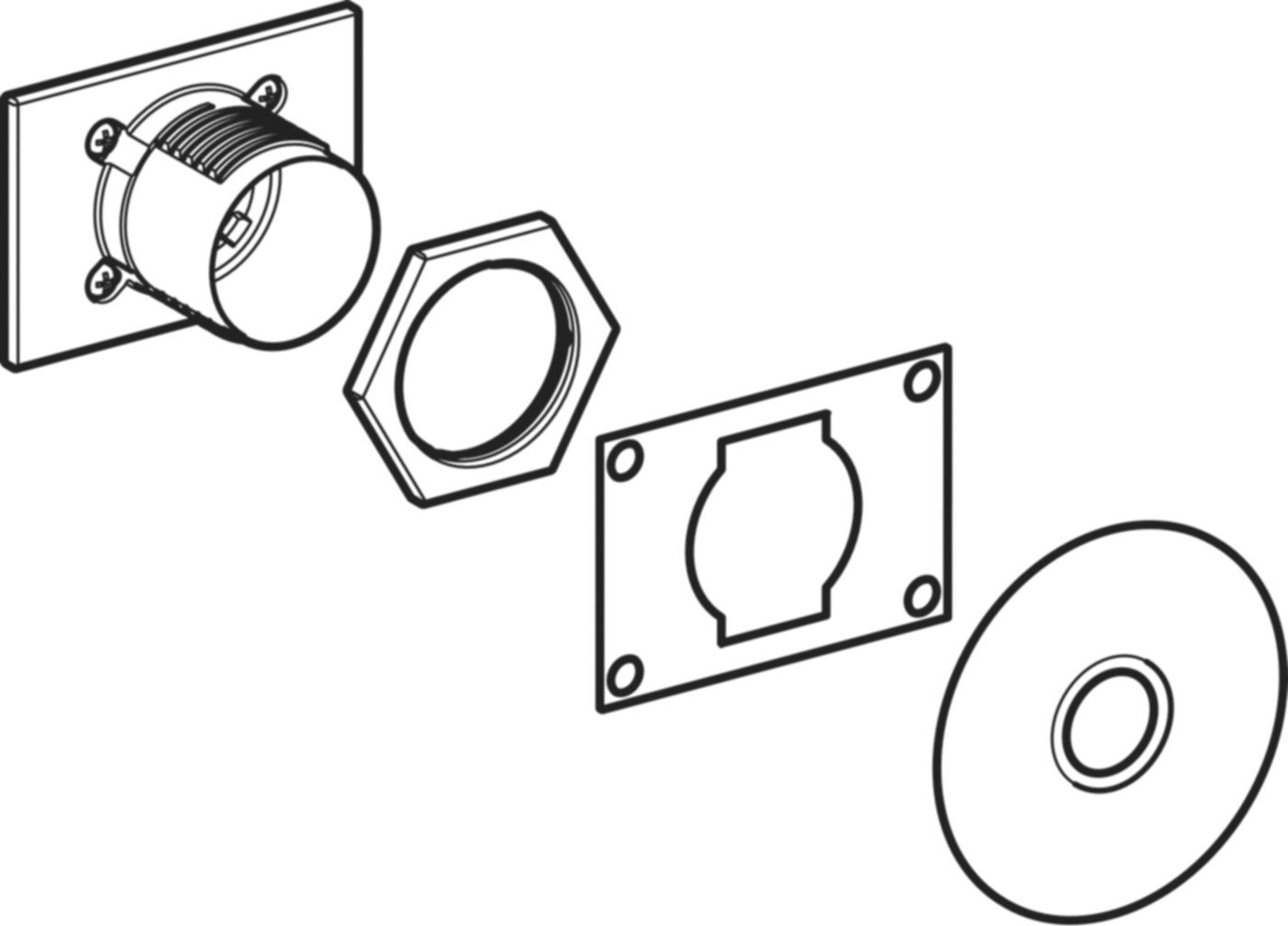 PushFit Befestigungs-Set Gipsplatten