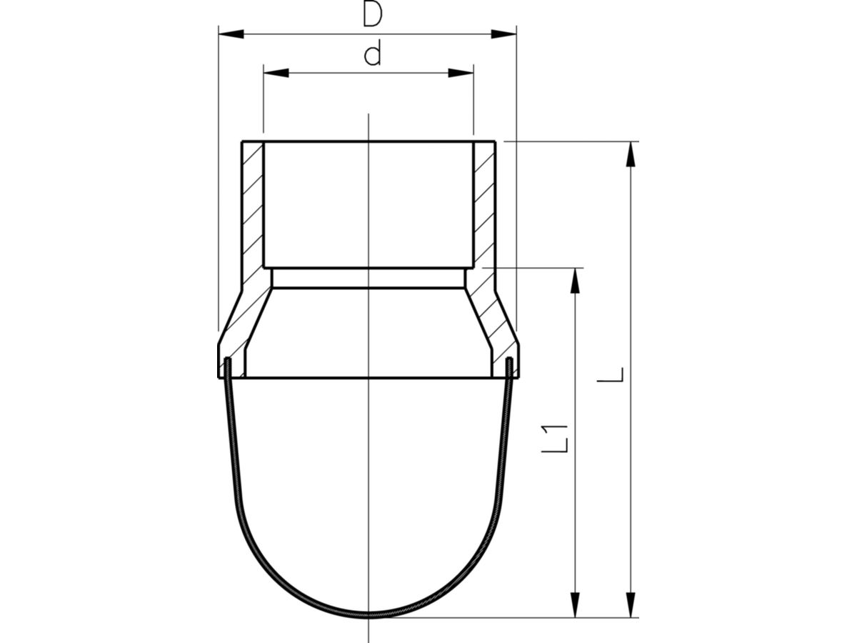 Saugkorb 050 PVC-U d40DN32 - mit Klebmuffen metrisch