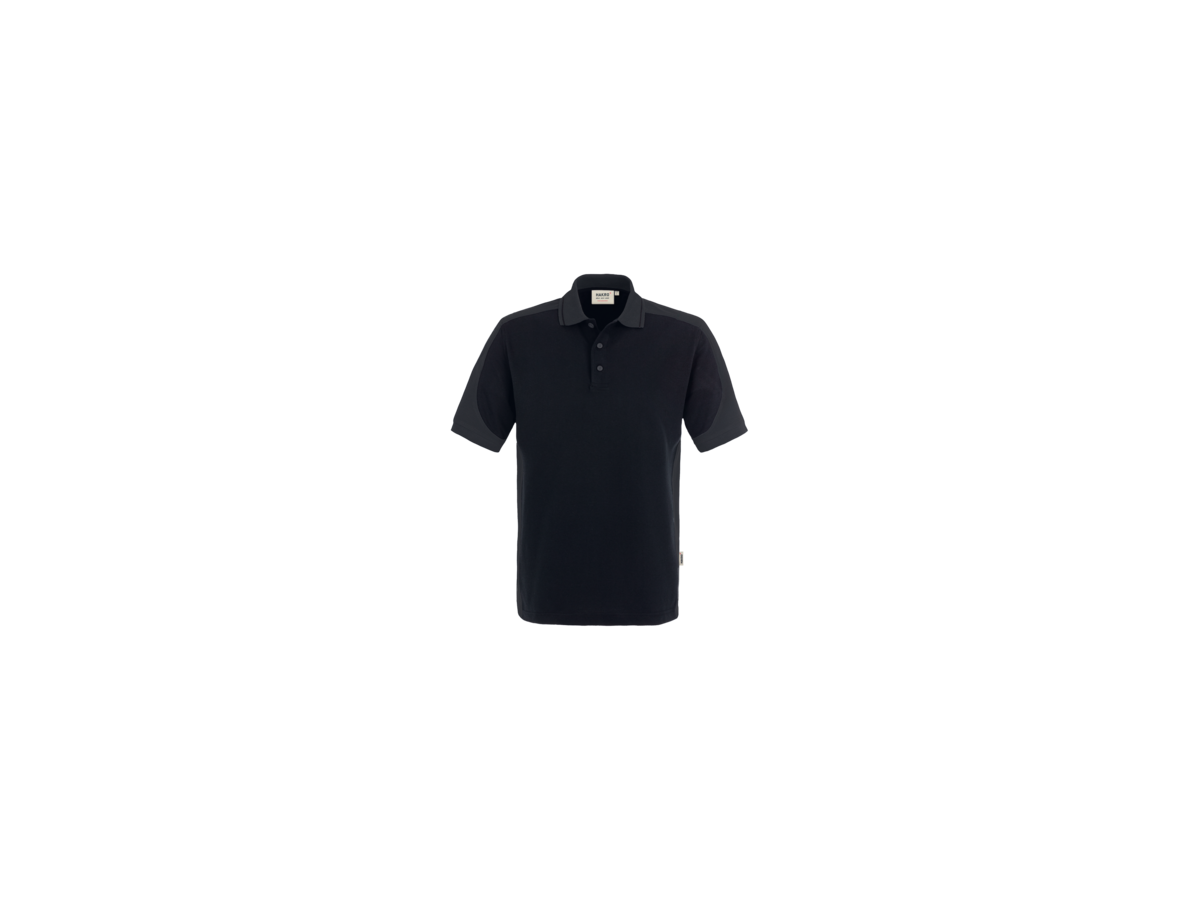 Poloshirt Contrast Perf. M schwarz/anth. - 50% Baumwolle, 50% Polyester, 200 g/m²