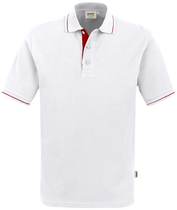 Poloshirt Casual rot/schwarz Gr. XL - 100% Baumwolle, 200 g/m²