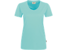 Damen-V-Shirt Perf. Gr. XL, eisgrün - 50% Baumwolle, 50% Polyester, 160 g/m²
