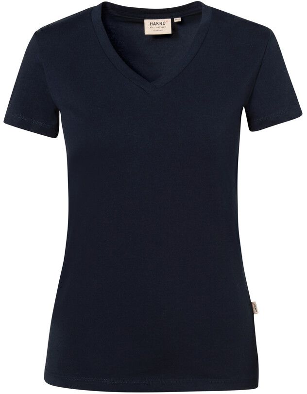 Damen-V-Shirt Stretch - 95% Baumwolle, 5% Elasthan, 170 g/m²