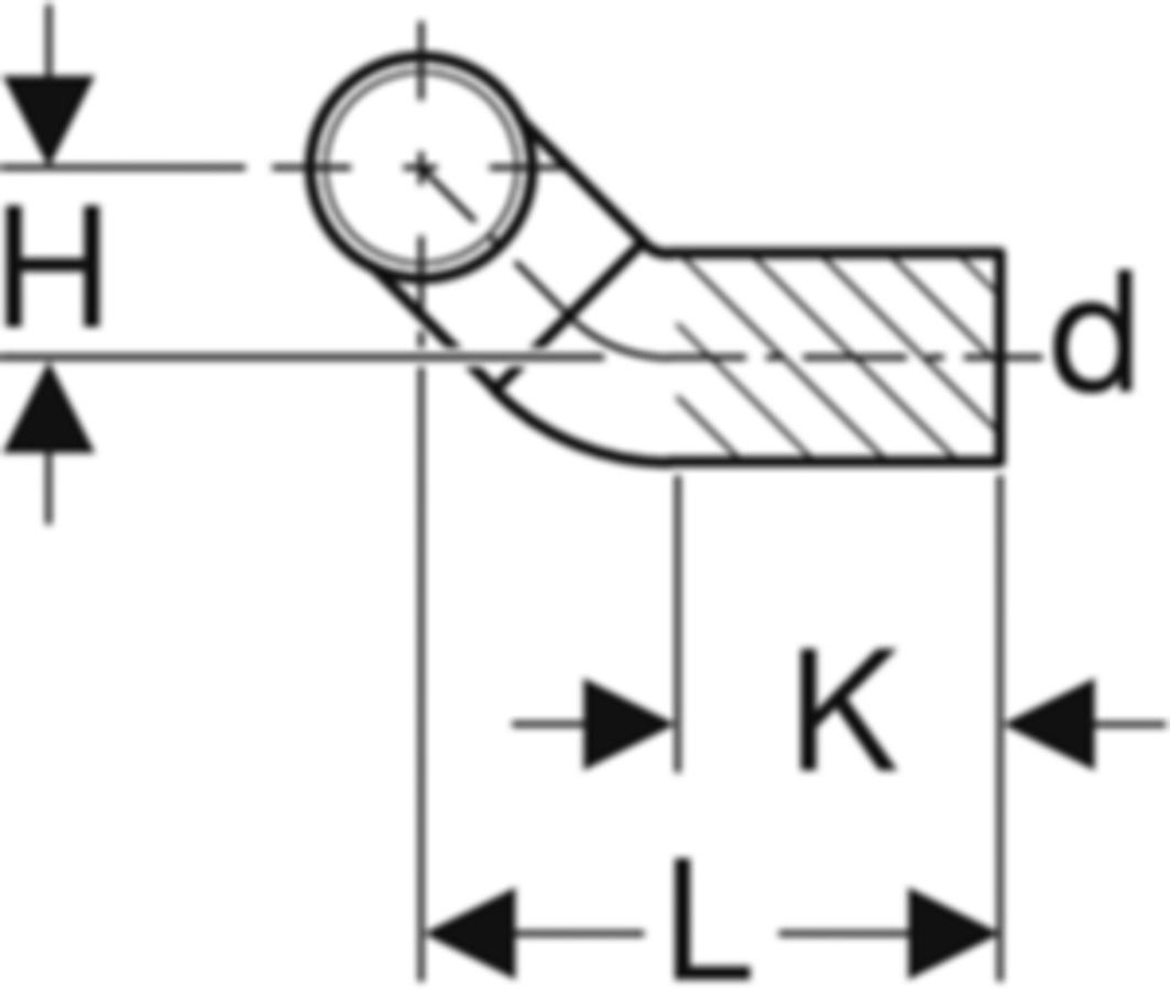 Geberit PE Wandklosett-Bogen 90° - links