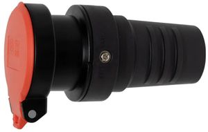 Kupplung CH Typ 25/5 230/400V16A - rot/schwarz mit Klappdeckel IP55