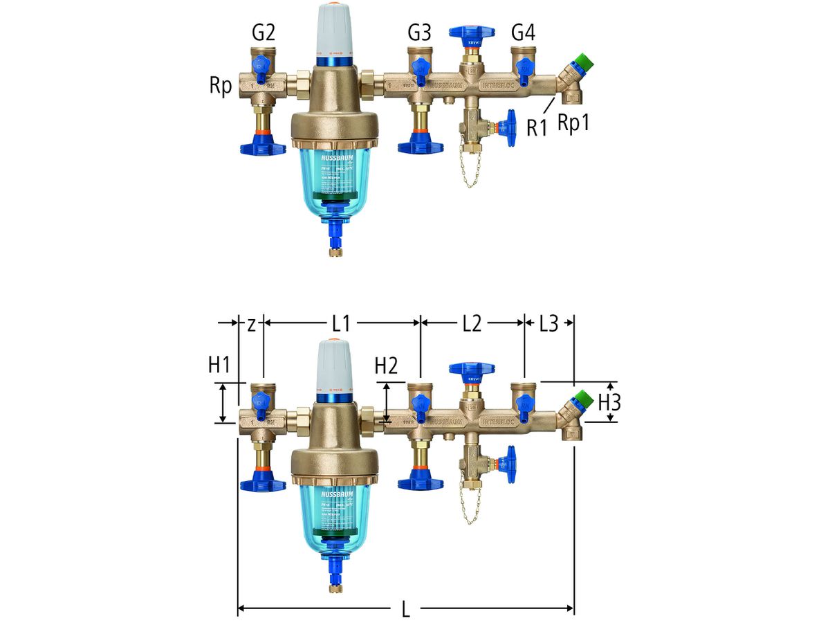 Standard-Verteilbatterie mit Redfil 1" - ohne Anschlussverschraubungen 25