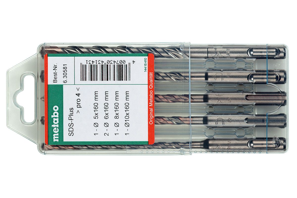 Hammerbohrersatz METABO SDS-plus Pro 4 - 5-teilig 5-10 mm