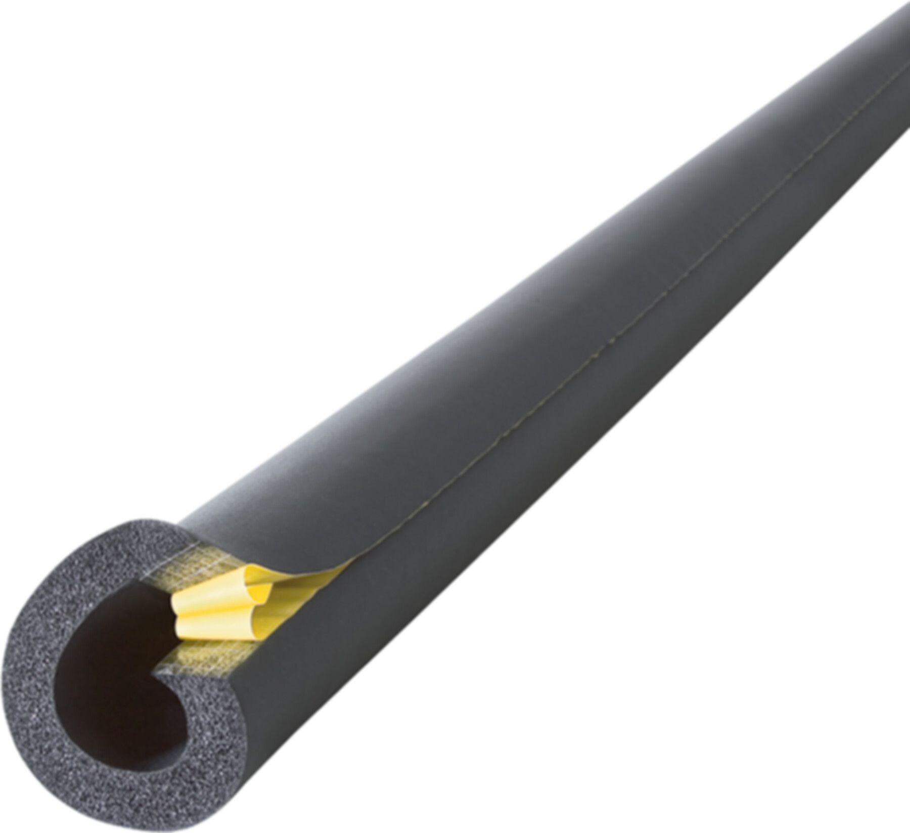 Isolierschlauch ARMAFLEX XG-A geschlitzt - max. bis +102°C, Länge 2 m selbstklebend