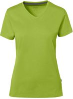 Cotton Tec Damen V-Shirt, Gr. 2XL - kiwi