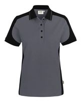 Poloshirt Mikralinar Contrast Gr. L - anthrazit/schwarz