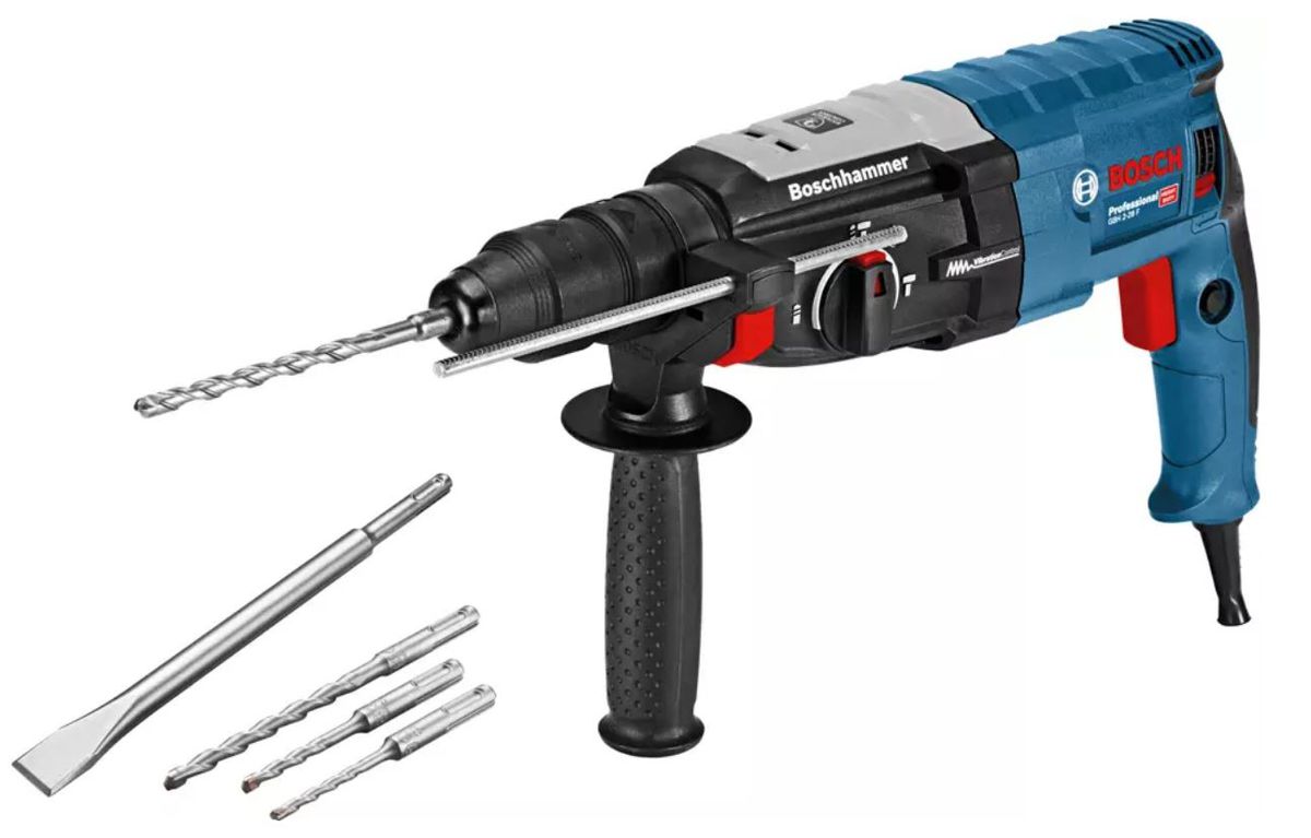 Bohrhammer Bosch GBH 2-28 F 880 W 3.2J - + L-Boxx und 13mm Schnellspannbohrf.