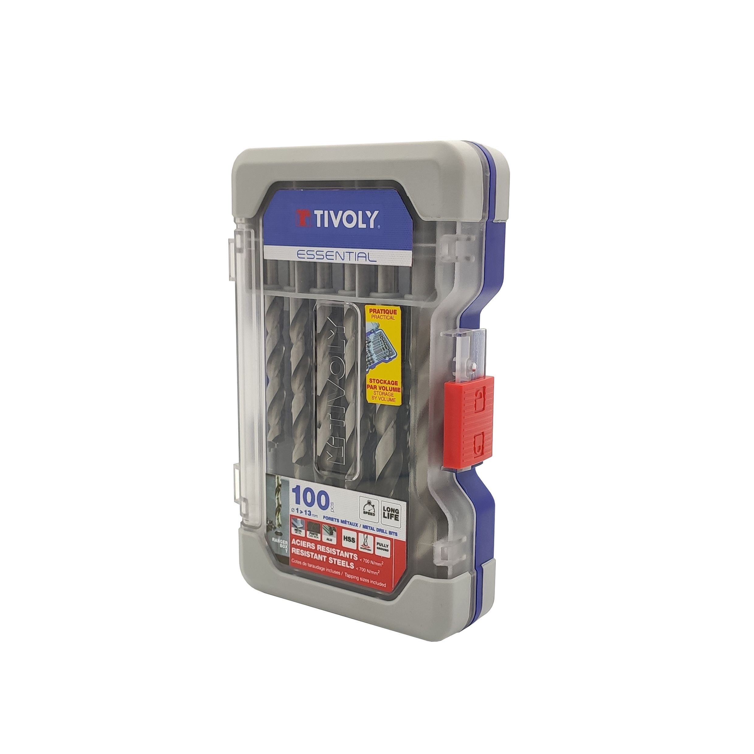 Bohrerset HSS 100 tlg in Rangerbox - geschliffen, DIN 338