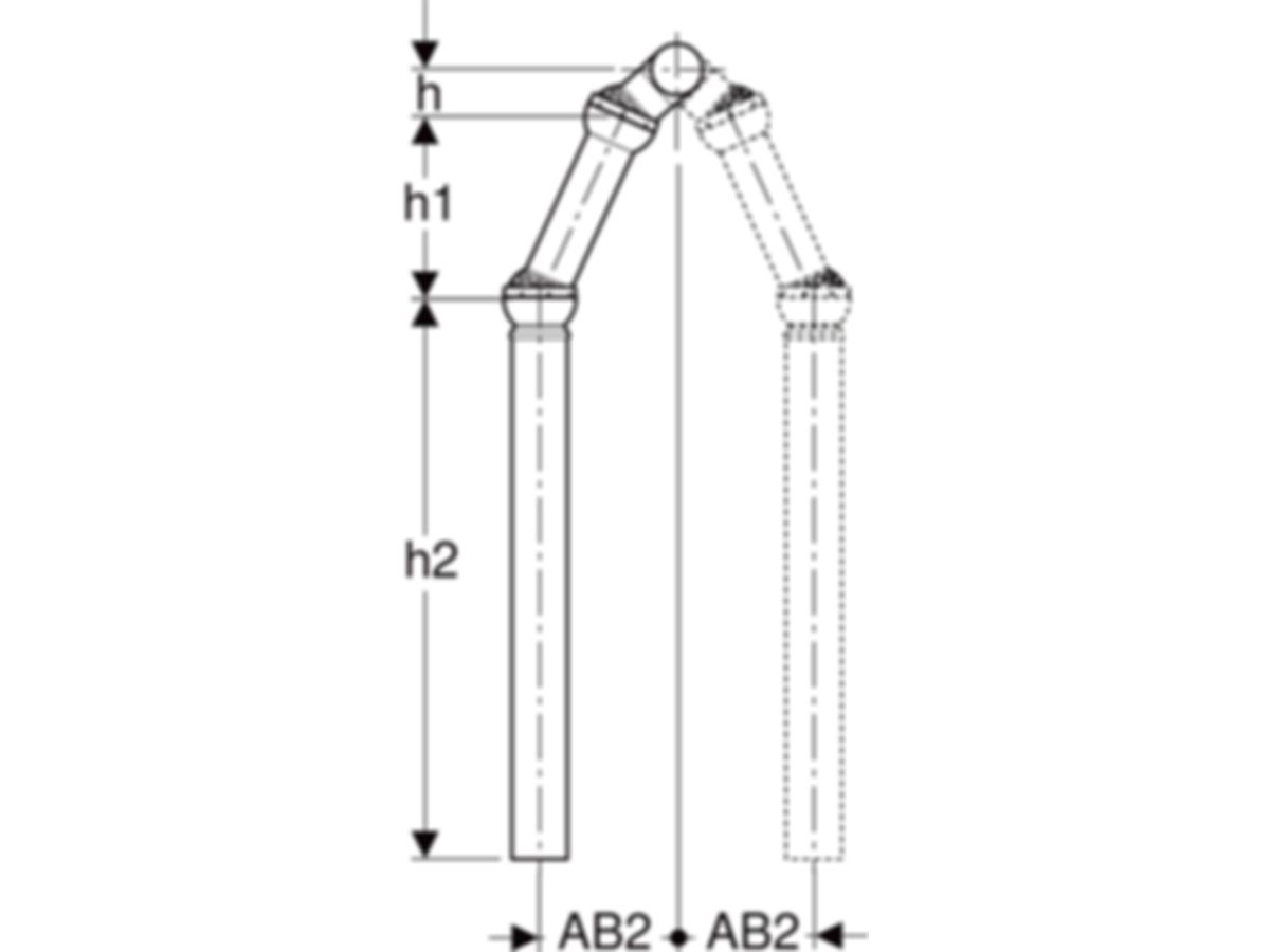 Geberit Flex-Anschluss 56 mm - für Waschtisch/Urinal/Bidet