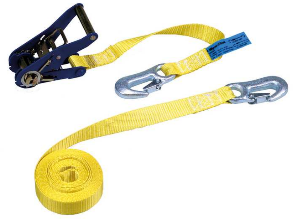 Zurrgurt SPANSET Länge 4m/25mm 2tlg gelb - mit Ratsche und Haken