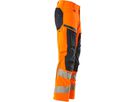 Hose mit Knietaschen, Stretch, Gr. 82C48 - hi-vis orange/schwarzblau, 92% PES/8%EL