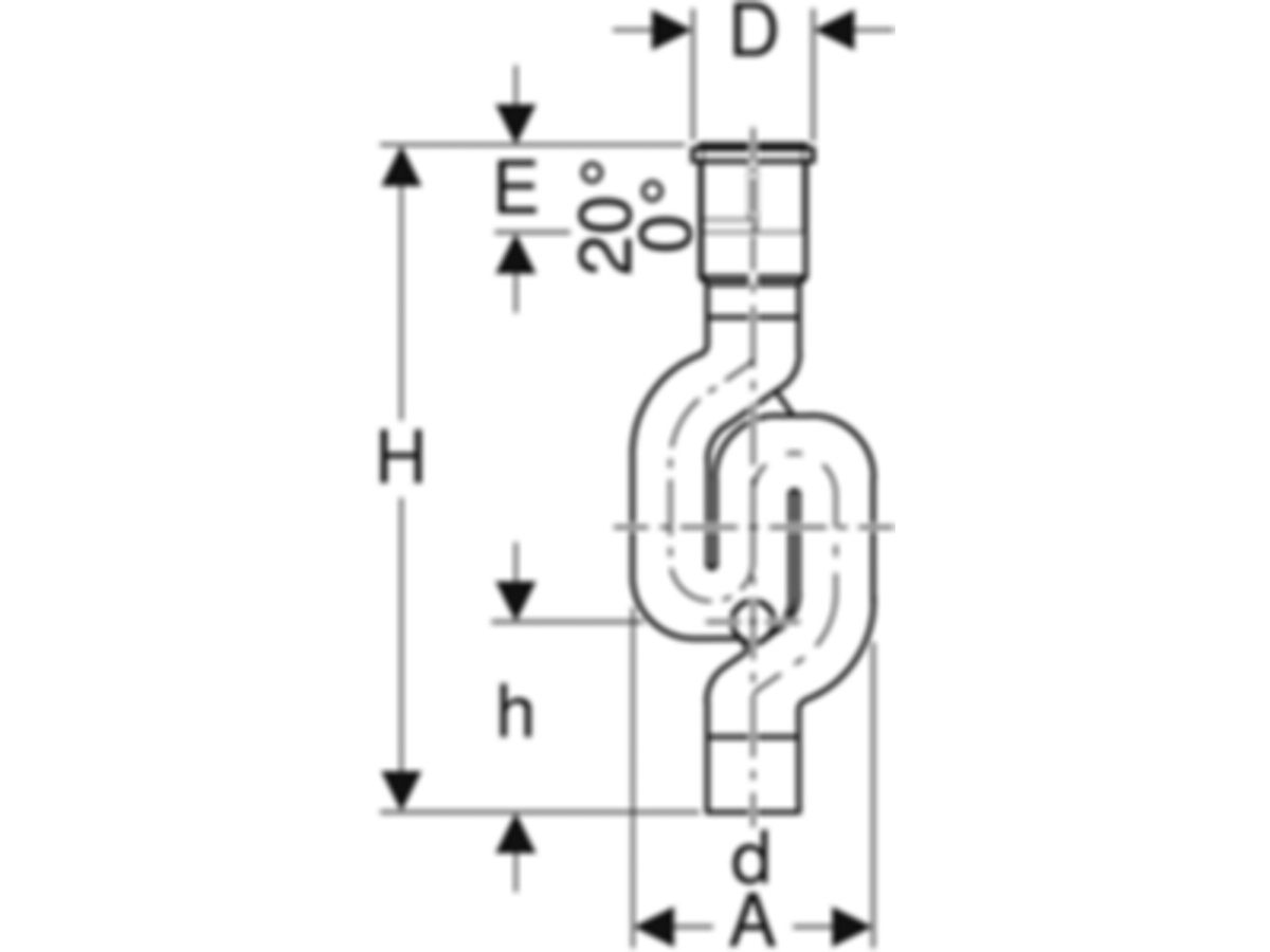 Geberit Schneckensiphon 75 - mit Serviceöffnung