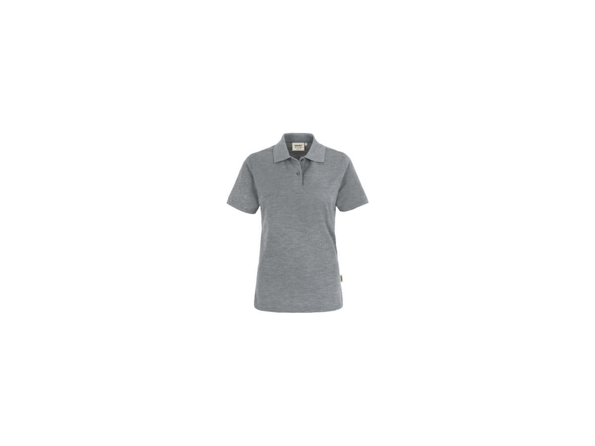Damen-Poloshirt Top Gr. XL, grau meliert - 60% Baumwolle, 40% Polyester, 200 g/m²