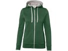 Damen Kapuzenjacke Bonded, Gr. XL - tanne/silber