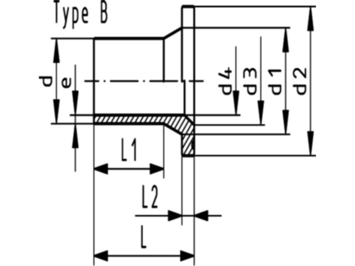 Vorschweissbund HDPE - lang