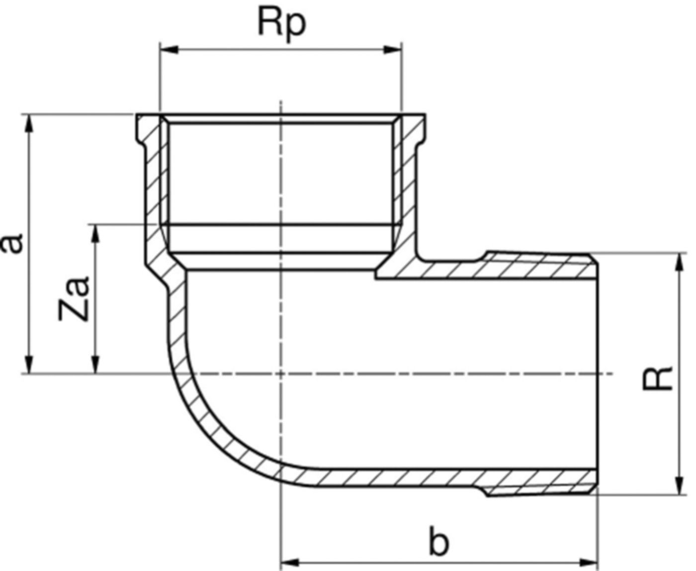 Winkel 90° +GF+ Serie 8000