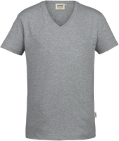 V-Shirt Stretch Gr. 2XL, grau meliert - 80% Baumw. 15% Visk. 5% Elast. 170 g/m²