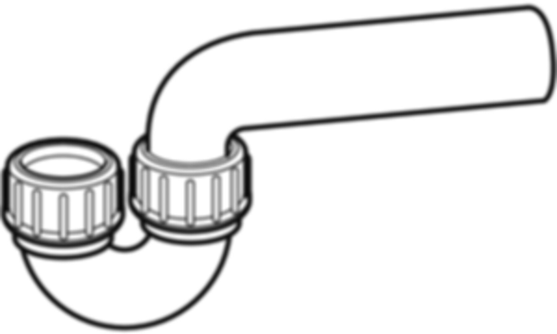 Geberit PE Sifon, senkrecht/waagrecht