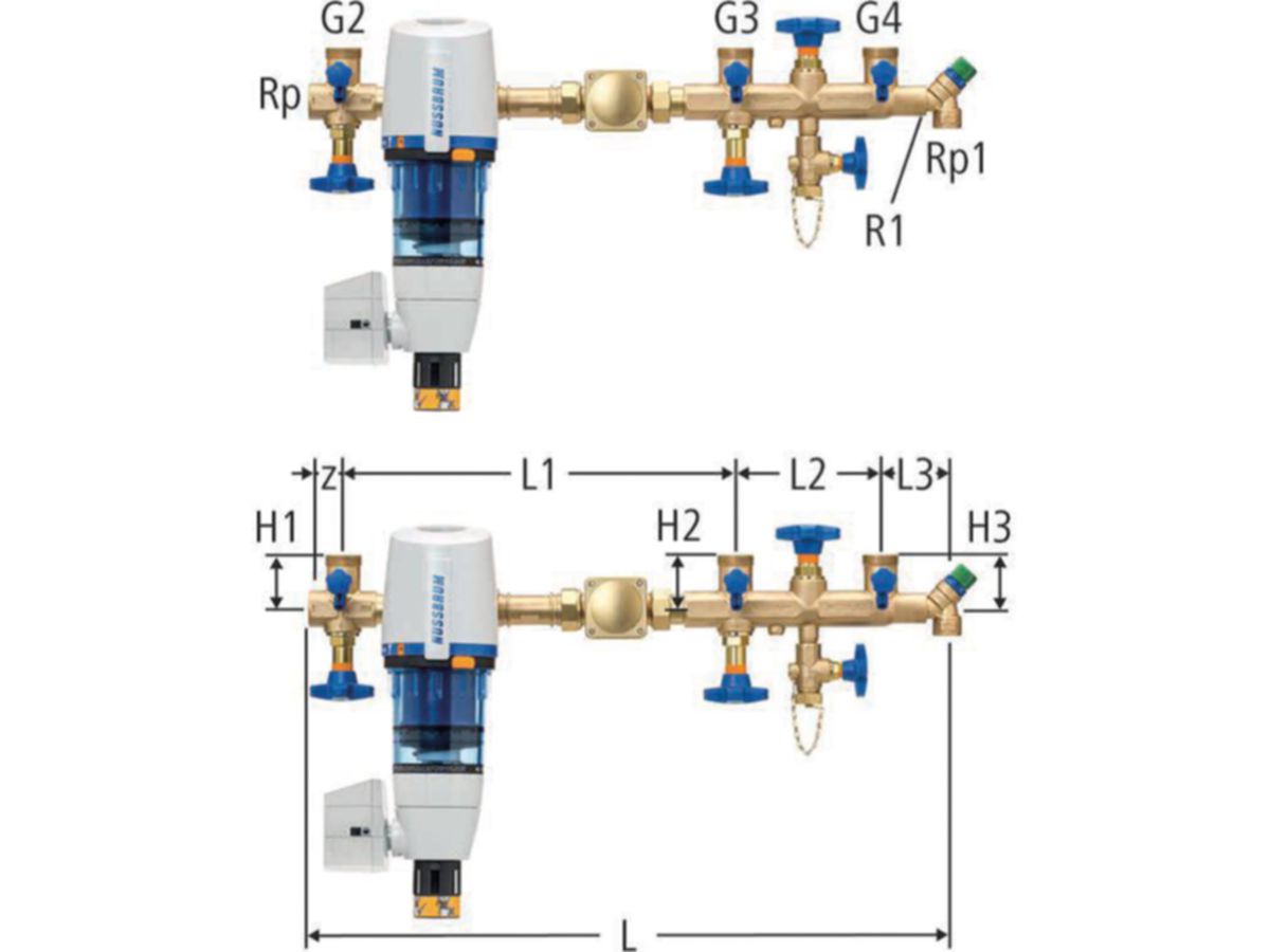 Verteilerbatterie Standard - mit Redfil und Rückspülautomatik