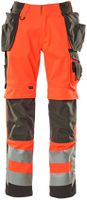 Hose mit Hängetaschen, Gr. 76C46 - hi-vis rot/dunkelanthrazit