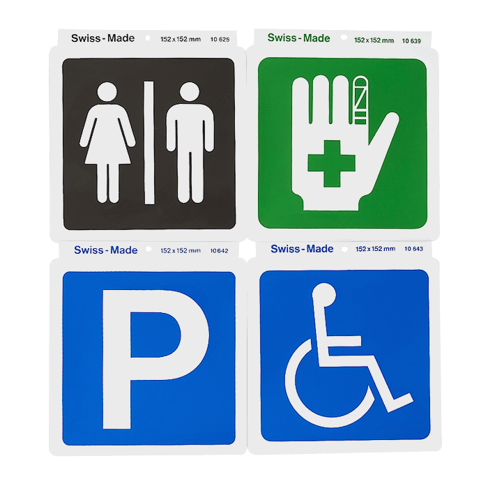 Schild Bild Toiletten - 152x152mm  10625 Kunststoff