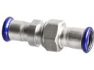 Eurotubi Doppelanschlussverschraub. Inox - flachdichtend MS-Mutter