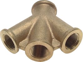 Dreifachverteiler Messing 3/8" IG