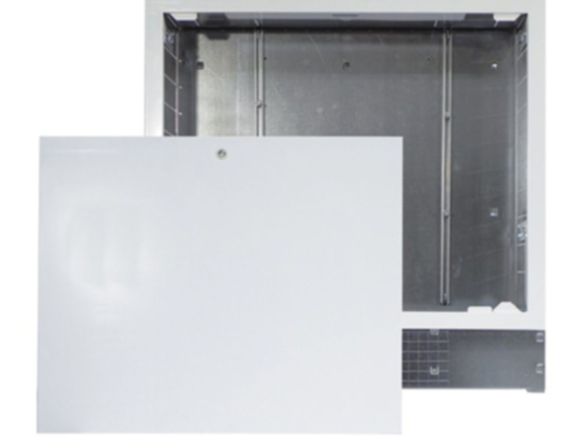 Unterputz-Verteilerkasten aus Metall - mit Rahmen und Tür RAL 9010 IVR 830