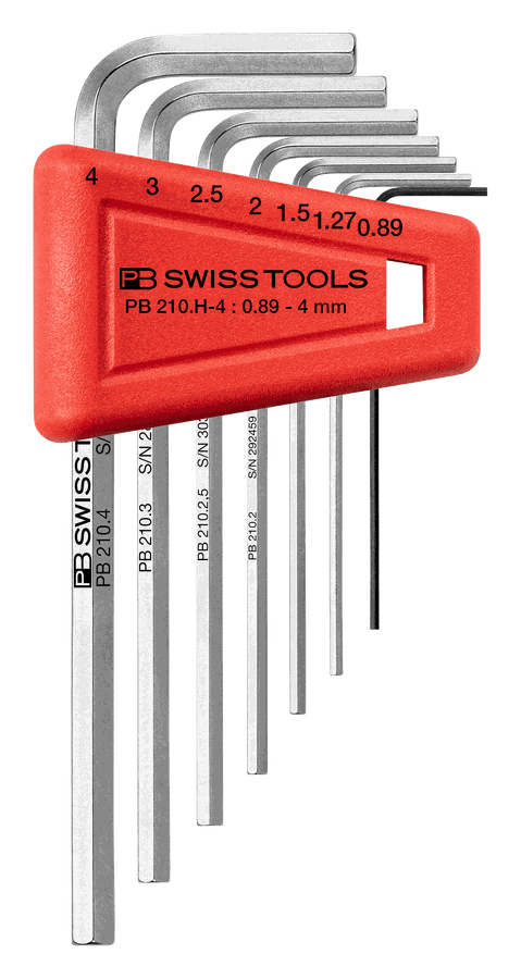 Winkelschraubenzieherset PB 210 bis Gr.4 - 7-teilig in Kunststoffhalter