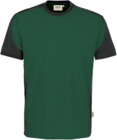 T-Shirt Contrast Perf. S tanne/anthrazit - 50% Baumwolle, 50% Polyester, 160 g/m²