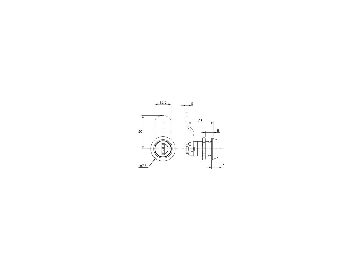 Schraubzylinder Typ X18/0550 - inkl. 2 Schlüssel