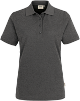 Damen-Poloshirt Perf. 2XL anth. mel. - 50% Baumwolle, 50% Polyester, 200 g/m²