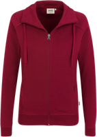 Damen-Sweatjacke College 2XL weinrot - 70% Baumwolle, 30% Polyester, 300 g/m²