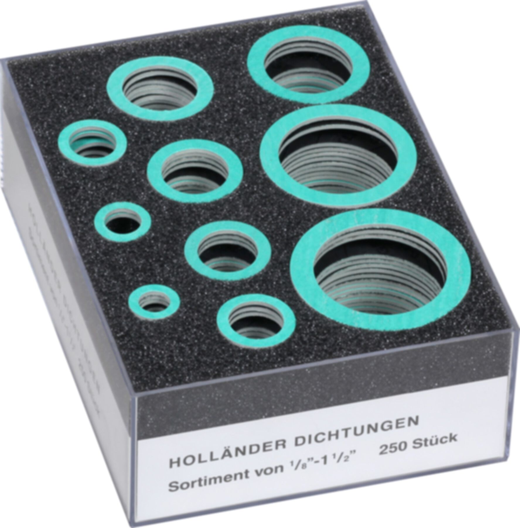 Holländer-Dichtungsortiment Sil C-4324 - 1/8" bis 11/2"  in 10 Pos. à 25 Stk