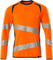 Sweatshirt Premium zweifarbig, Gr. 2XLO - hi-vis orange/dunkelpetroleum