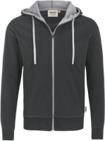 Kapuzenjacke Bonded 2XL anthrazit/silber - 55% Polyester, 45% Baumwolle, 340 g/m²