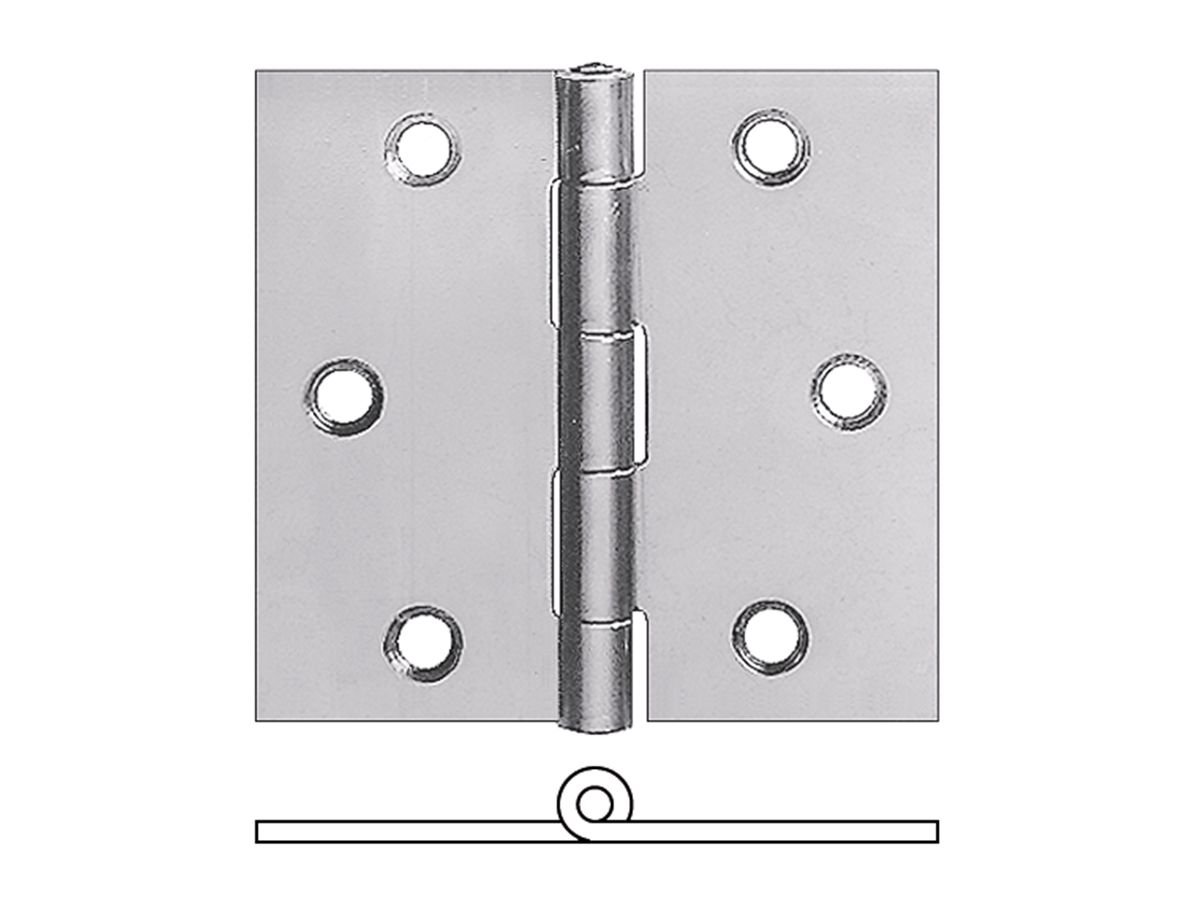 Scharnier breit leicht, 30x30 mm Inox