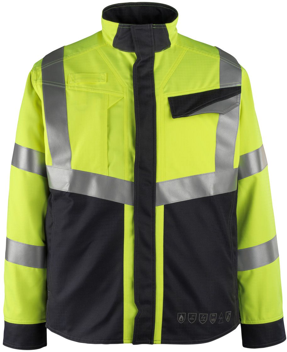 MASCOT BIEL ARBEITSJACKE Zweifarbig - 60% Modacryl/39% Baumw./1% Kohlefasern