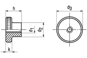 Hohe Rändelmuttern INOX A1 DIN 466