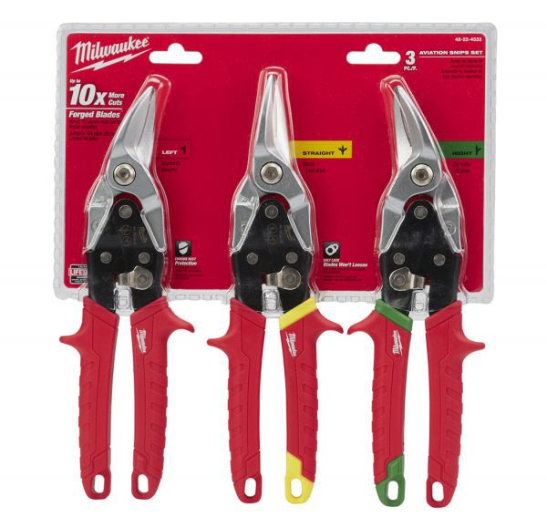 Blechscheren Milwaukee Promo-Set - 3-tlg.