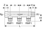 Verteiler mit Gewindeanschluss - GEBERIT FlowFit