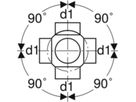 Geberit Mehrfachabzweig 90° 110 - 4-Teilig